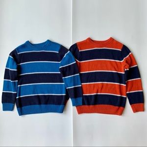 Striped Kids Sweater - Blue and Orange